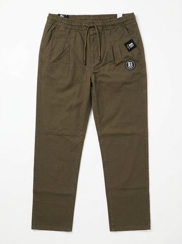 Men's Olive Green Casual Drawstring Trousers