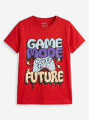 Boys' Red "GAME MODE FUTURE" Graphic T-Shirt – Next
