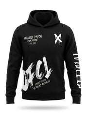 Men's Graphic Streetwear Pullover Hoodie – Black / Graffiti Prints