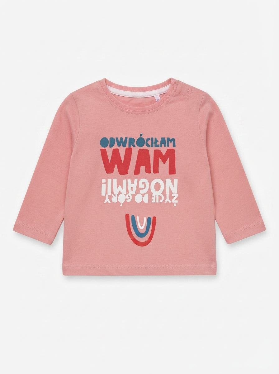 Kids' Slogan Print Long-Sleeve T-Shirt