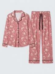 Oysho Blushing Rose Soft Cotton Pajama Co-Ord Set