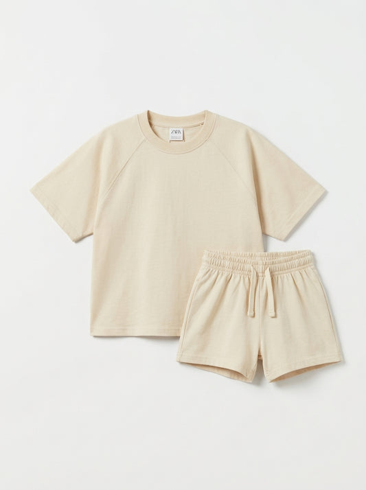 Girls' 2-Piece Short-Sleeve T-Shirt & Shorts Set