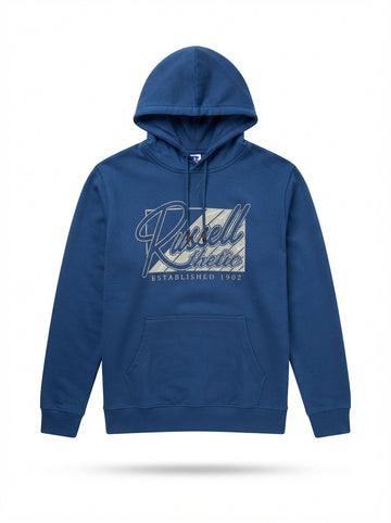 Russell Athletic Blue Graphic Hoodie | Men's Streetwear Pullover