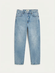 C&A Women’s Mom High Waist Ankle Jeans – Light Wash Denim