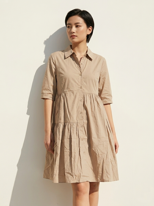 Women's Tiered Shirt Dress