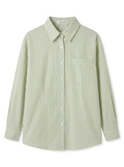 Women's Striped Long Sleeve Button-Down Shirt