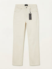Vero Moda Slim-Fit High-Rise Denim Jeans in Off-White