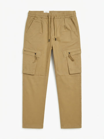 Men's Khaki Casual Cargo Trousers