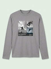 Boys' Casual Cotton Graphic Long-Sleeve T-Shirt – Gray