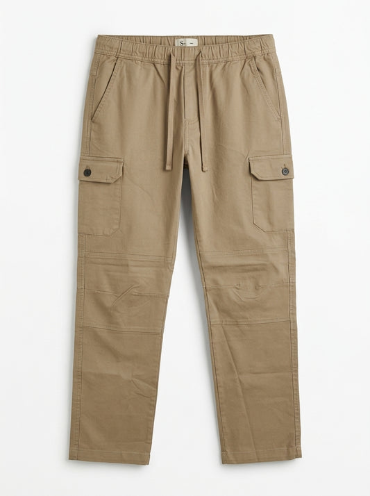 Imported Premium Men's Khaki Cargo Trouser