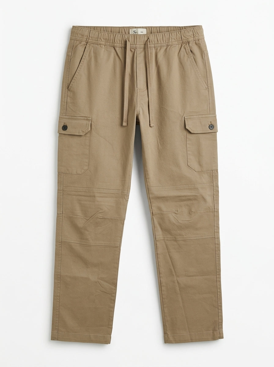 Imported Premium Men's Khaki Cargo Trouser