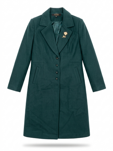 Women's Tailored Long Wool-Blend Coat
