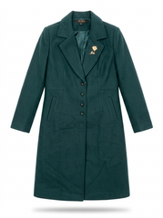 Women's Tailored Long Wool-Blend Coat
