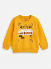 Boys' Mustard Yellow "NEW YORK MANHATTAN" Graphic Sweatshirt – Next