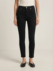 LEV HIGH-RISE BLACK SKINNY JEANS