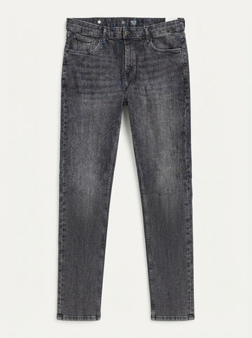 Men’s Slim Fit Grey Acid Wash Denim Jeans
