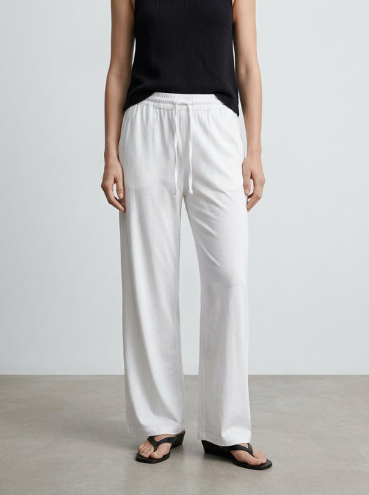 Women's Wide-Leg Drawstring Lounge Pants