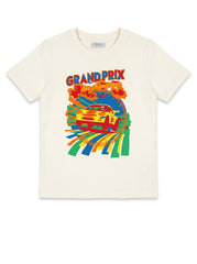 Mohona Boys' Off-White "Grand Prix" Racing Graphic T-Shirt
