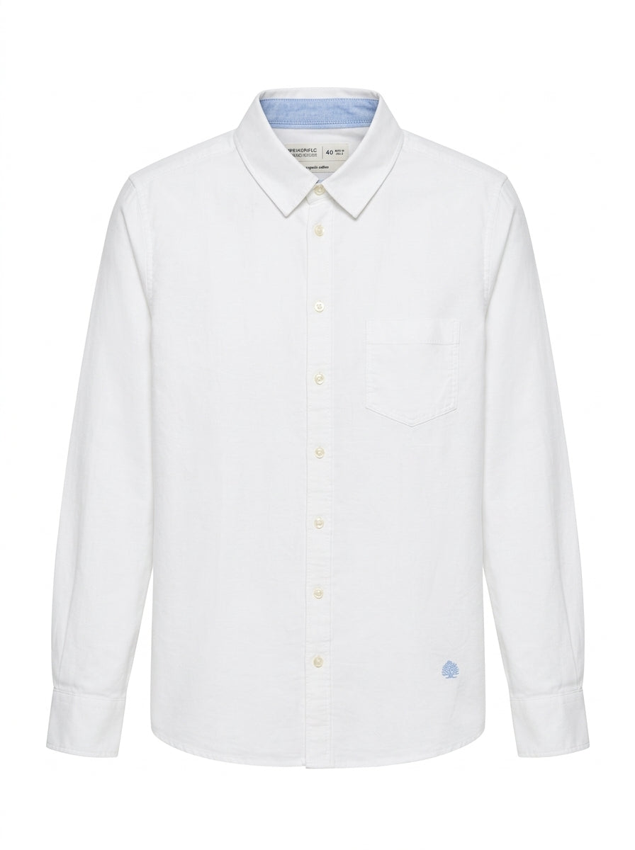 Women's Classic White Long-Sleeve Shirt