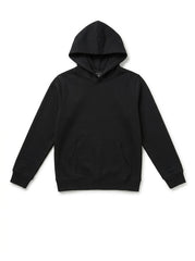 Kids' Essential Solid Black Fleece Hoodie