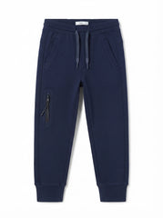 Boys' Dark Navy Blue Utility Sweatpants with Drawstring