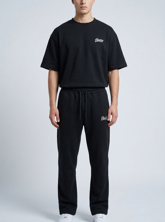Pull & Bear Men Relaxed Fit Graphic Tracksuit Set