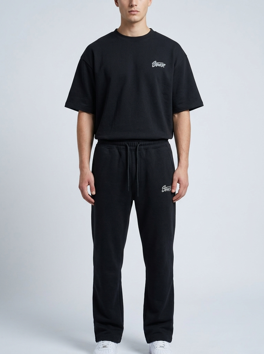 Pull & Bear Men Relaxed Fit Graphic Tracksuit Set