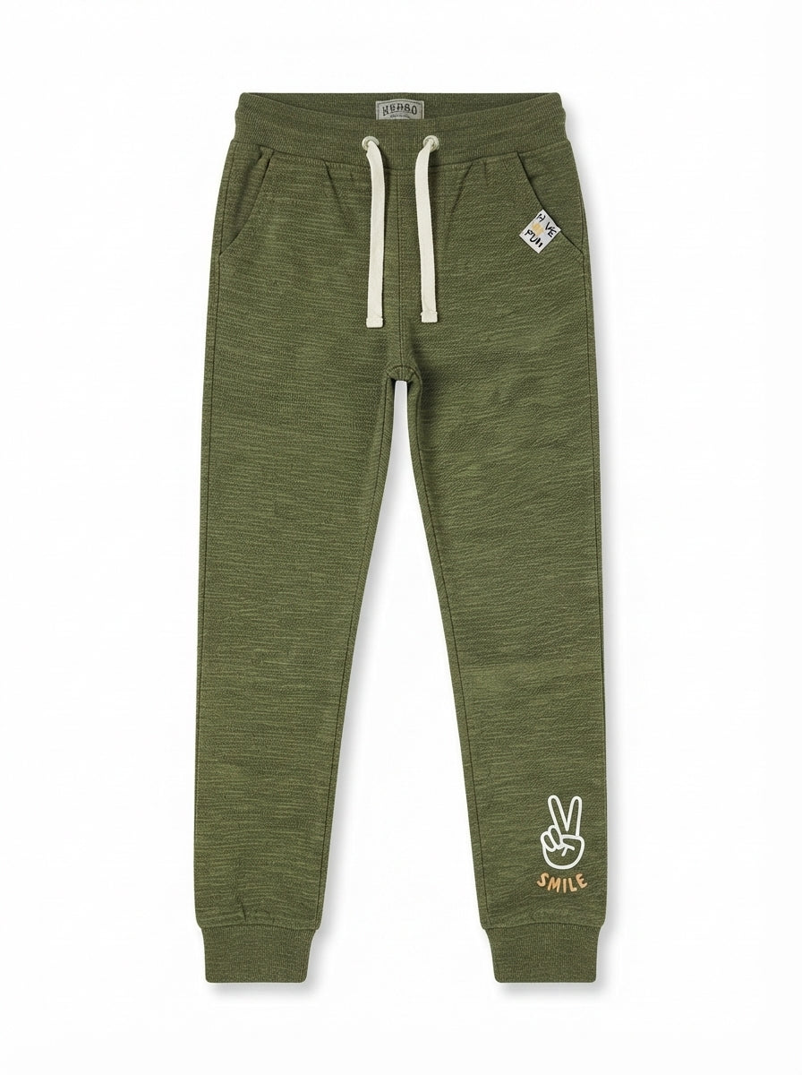 Boys Olive Green Joggers | Comfortable Kids Sweatpants & Casual Pants