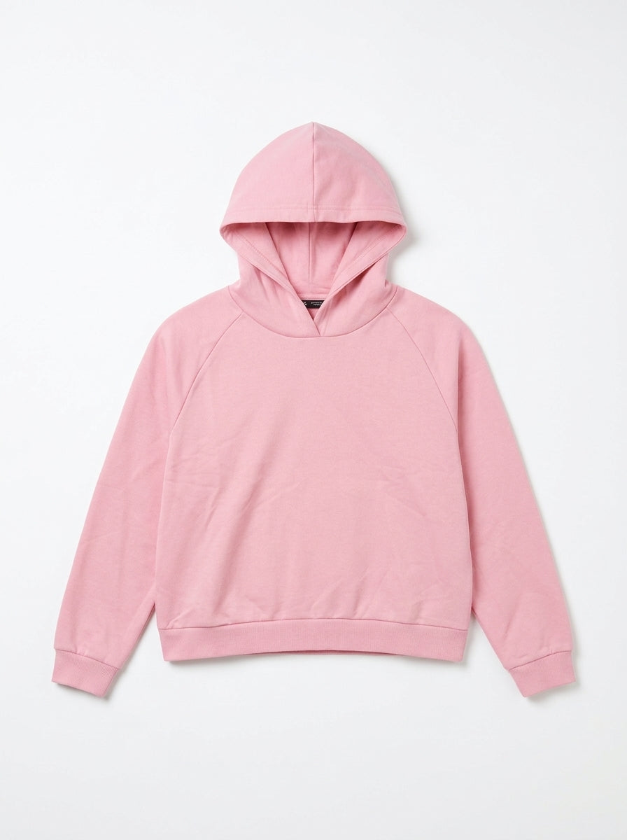 Women's Essential Plain Pullover Hoodie – Blush Pink