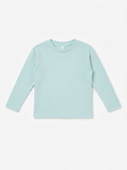 Kids' Sage Green Solid Long-Sleeve T-Shirt