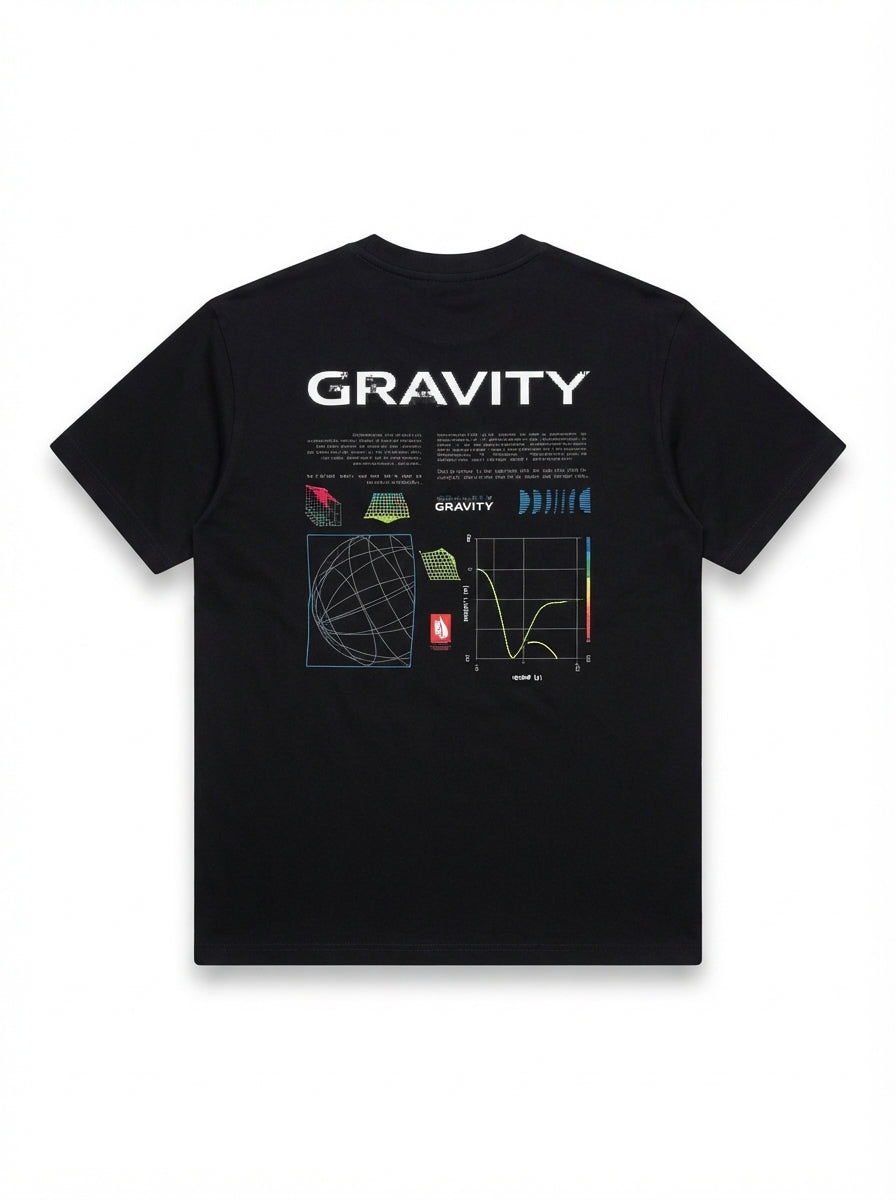 Men's Classic Black Graphic T-Shirt | Minimalist Crew Neck Casual Tee