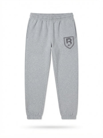 Men Heather Grey Crest Logo Fleece Joggers | Casual Athletic Sweatpants