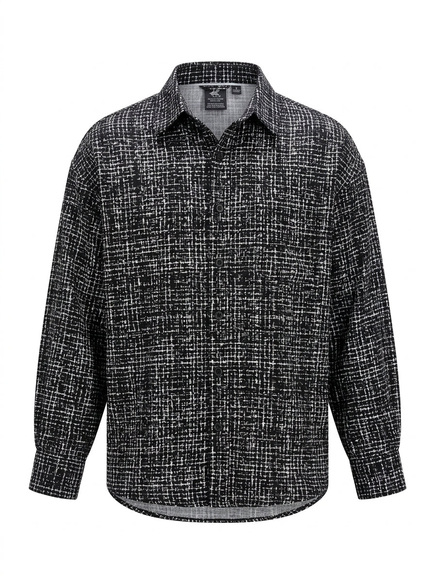 Women’s Abstract Print Long-Sleeve Shirt