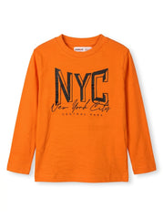 Kids' Orange "NYC" T-Shirt