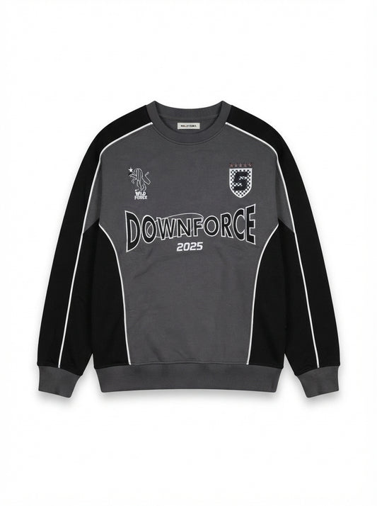 Downforce Grey & Black Sweatshirt | Men's Streetwear