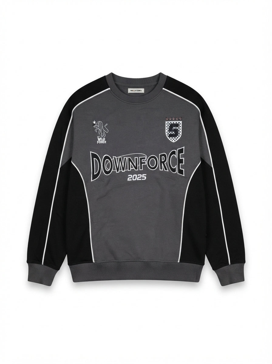Downforce Grey & Black Sweatshirt | Men's Streetwear