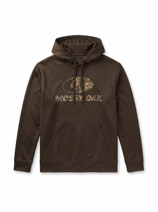 Mossy Oak Brown Oversized Graphic Hoodie | Men's Streetwear