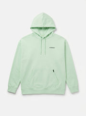 Unisex Back-Print Fleece Hoodie Grey Logo