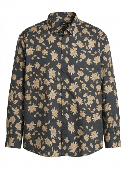 H&M Floral Print Cotton Shirt