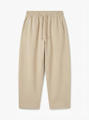 Women's Relaxed Fit Drawstring Trousers - Casual Beige Everyday Pants