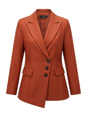 Women's Rust Orange 2-Piece Power Suit Set