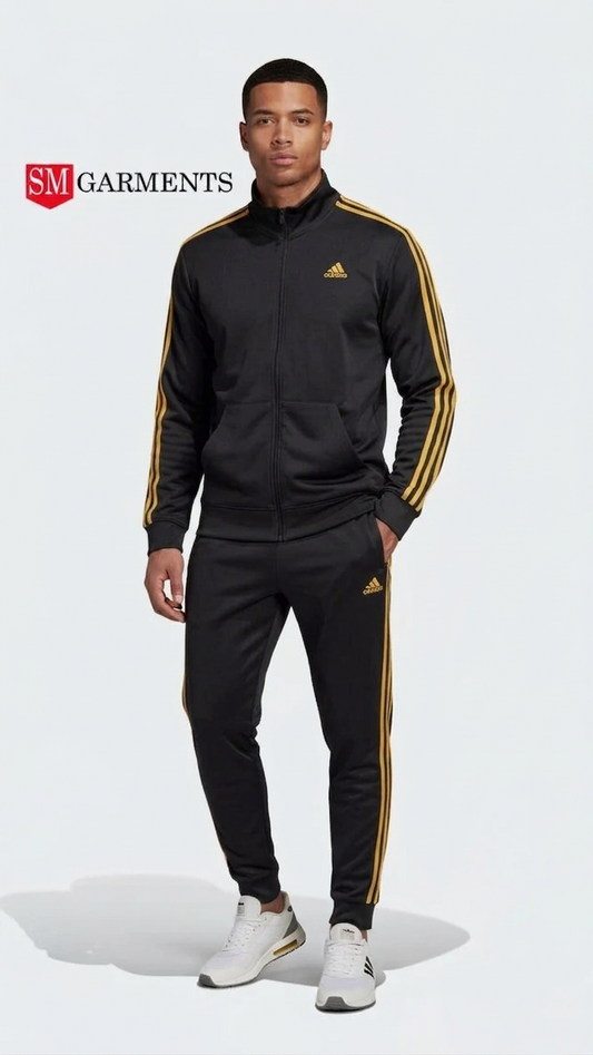 Mens Two Stripe Full Zip Tracksuit