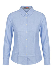 Women's Classic Blue Long-Sleeve Shirt