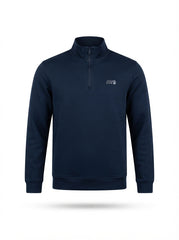 Men's Navy Blue Quarter-Zip Pullover | Comfort Fit Athletic Sweatshirt