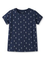 Name It Kids Navy Blue Anchor Print Short-Sleeve T-Shirt