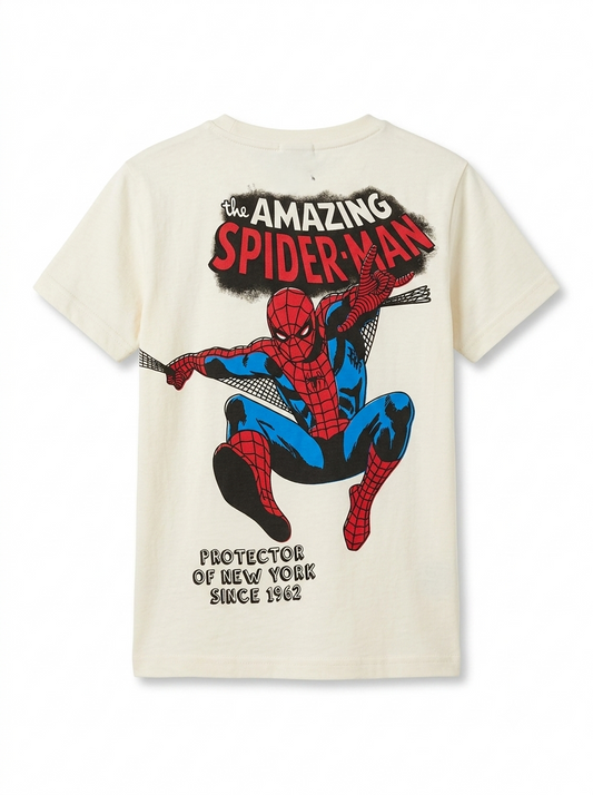 Boys' Marvel Spider-Man Graffiti T-Shirt - Off-White / Cream