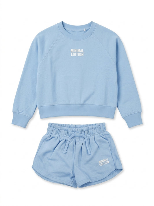 Girls' 2-Piece "Minimal Edition" Sweatshirt & Shorts Set