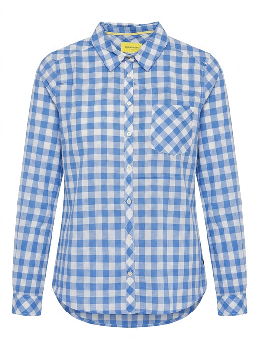 Everyday Blue and White Check Shirt for Women