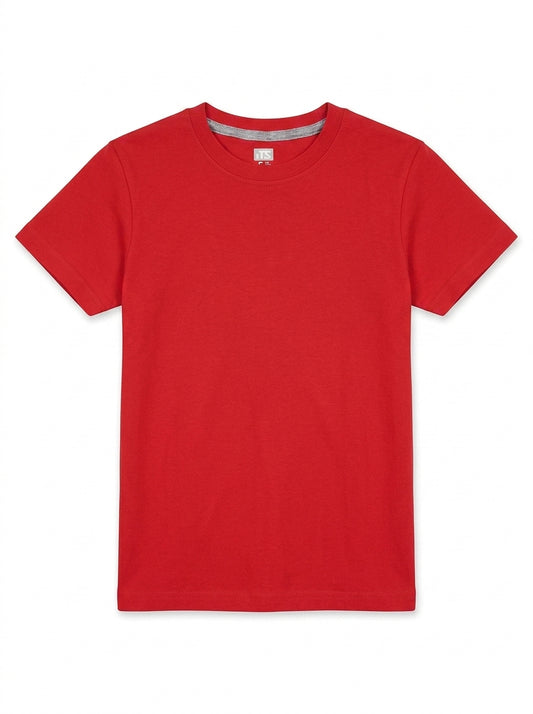 Kids' Classic Red Short-Sleeve Basic T-Shirt