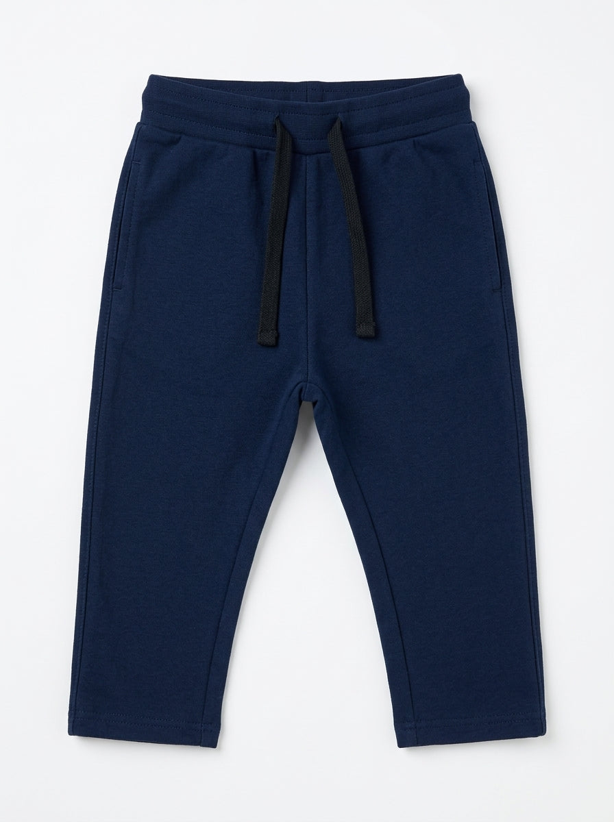 Kids’ Classic Navy Blue Jogger Pants – Soft Elastic Waistband Sweatpants with Drawstring